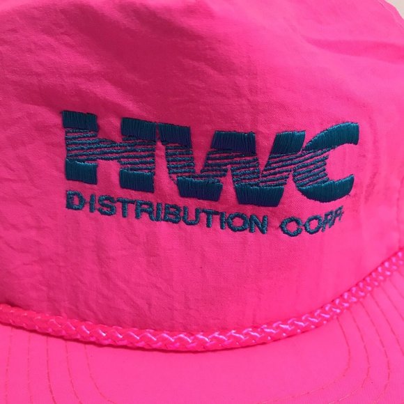HWC Distribution Corp Vintage Neon Pink Cord Adjustable Hat - Picture 2 of 8